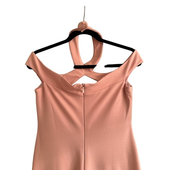 Nookie Hollywood Halter Off the Shoulder Midi Dress in Blush Size XL NWT - Picture 6 of 8